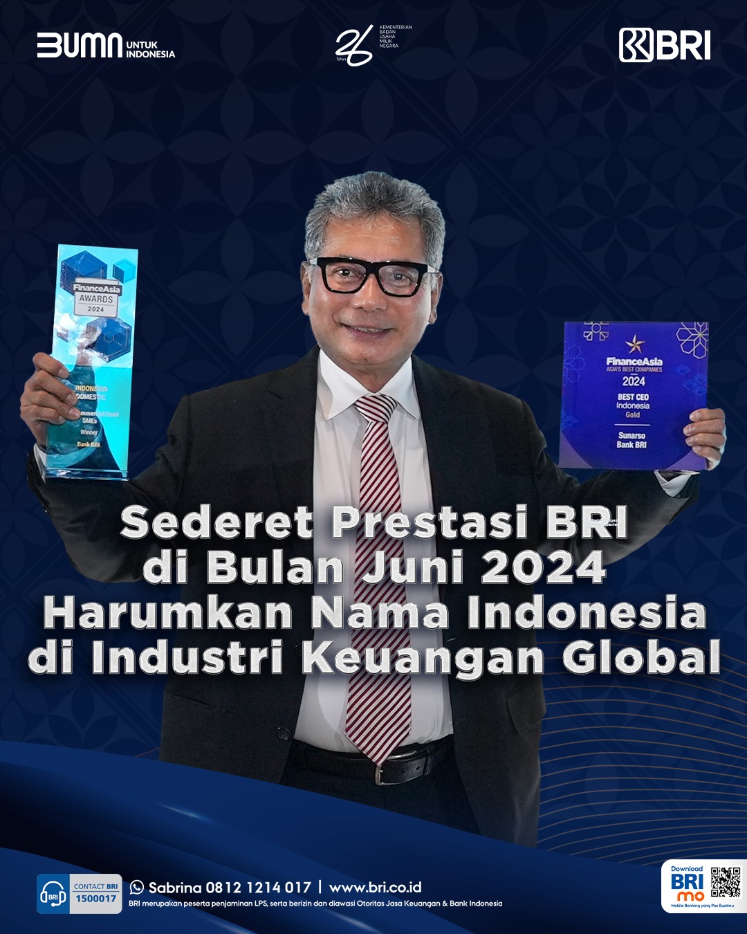 Ini Sederet Penghargaan Internasional Yang Diperoleh BRI di Bulan Juni 2024