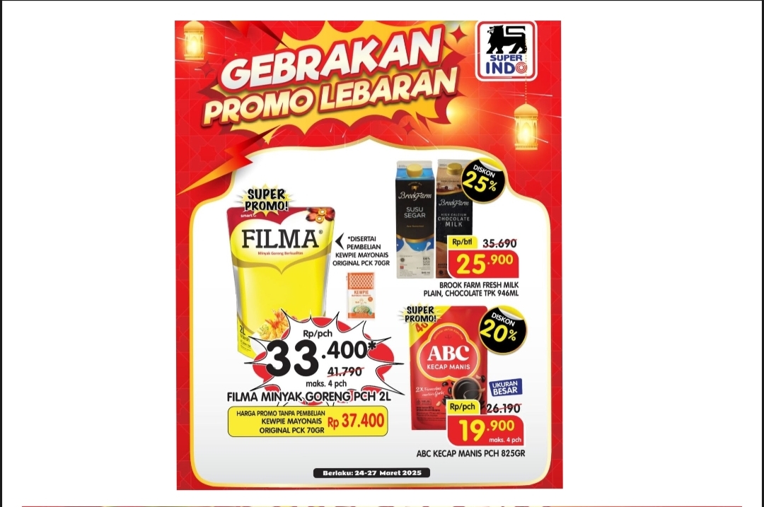 Update Gebrakan Promo Lebaran Superindo 24 - 27 Maret 2025, Salah Satunya Minyak Goreng