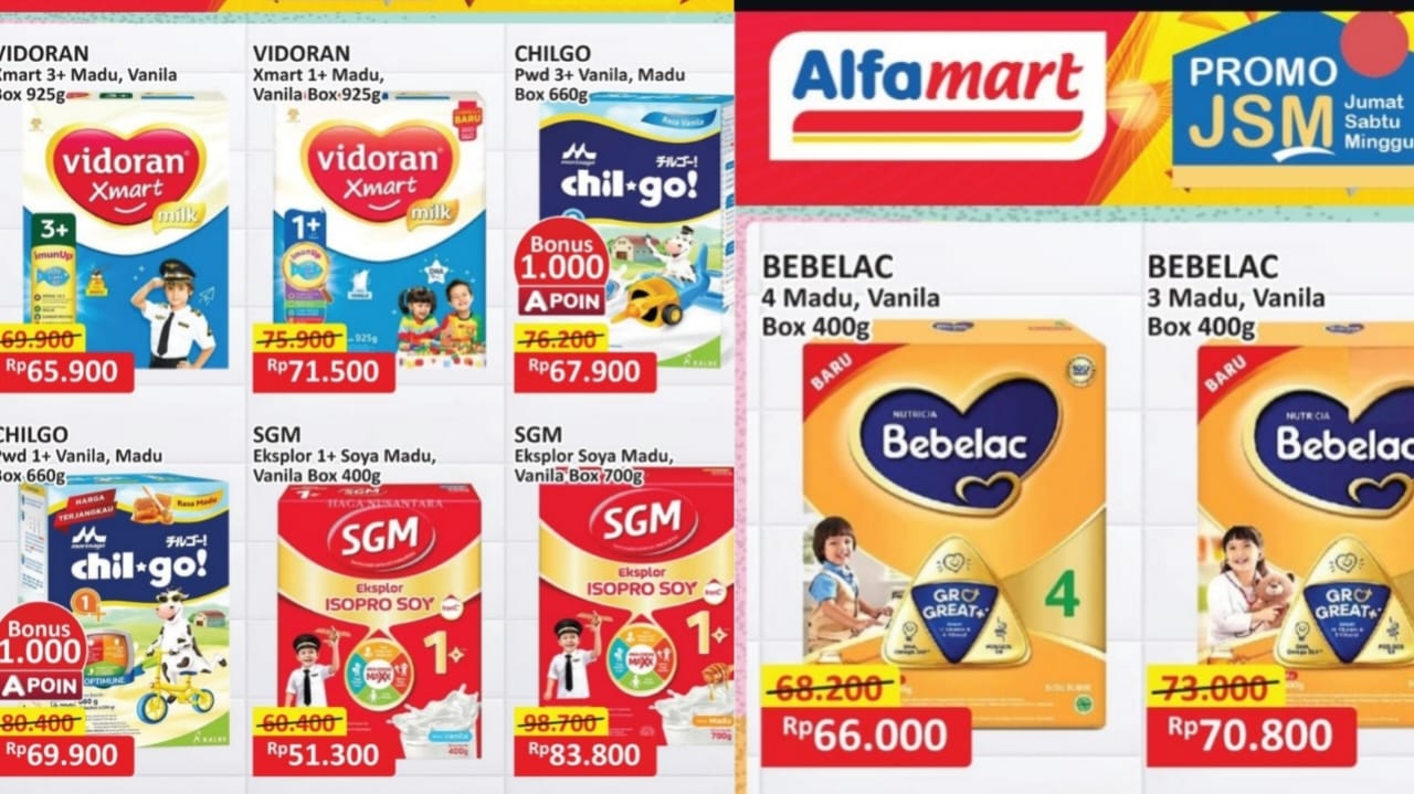 Promo Susu Murah di Alfamart, Penuhi Kebutuhan si Kecil Dengan Produk Berkualitas dan Harga Hemat