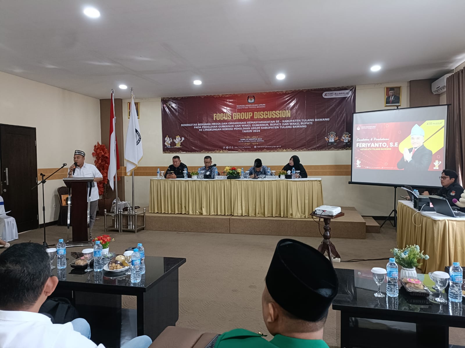 Jelang Pilkada, KPU Tulang Bawang Diskusi dengan Media dan Ormas