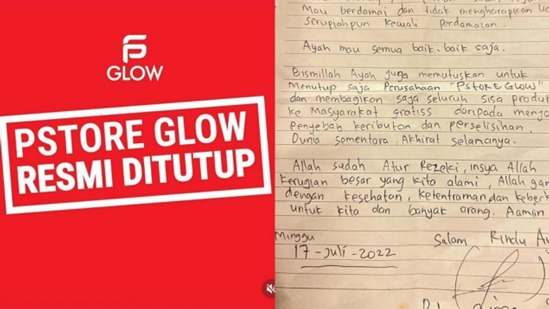 Dibalik Jeruji Penjara, Putra Siregar Tutup PStore Glow