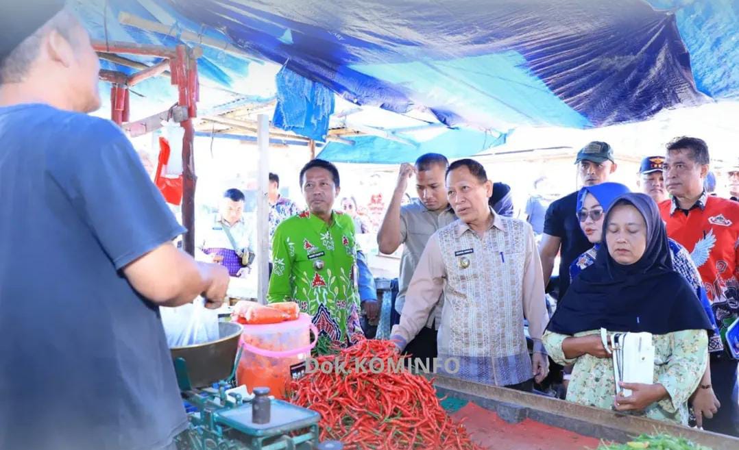 Pantau Ketersediaan dan Harga Bahan Pokok, Bupati Tulang Bawang Qudrotul Ikhwan Monitoring Pasar