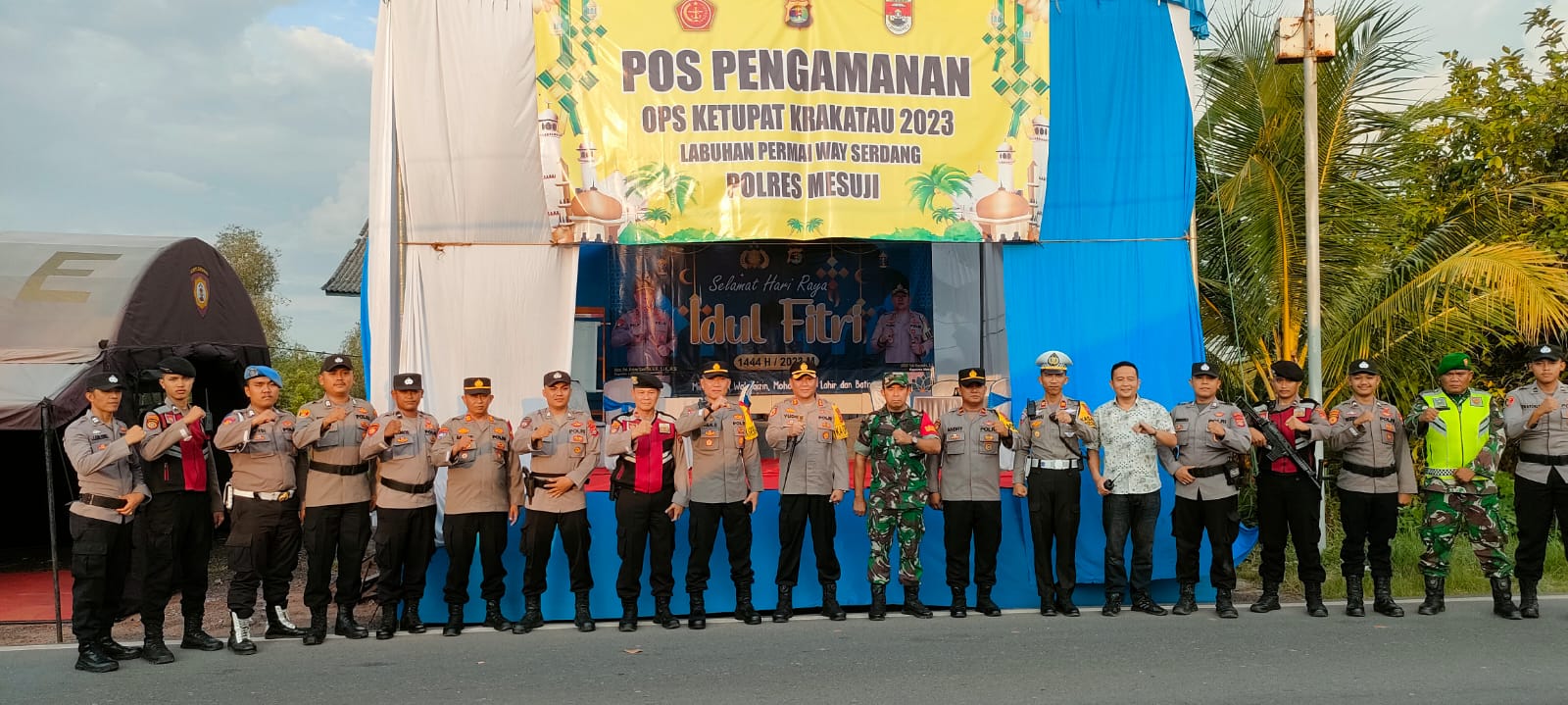 Pengecekan Posyan dan Pospam di Mesuji, Kapolres Mesuji Imbau Ini
