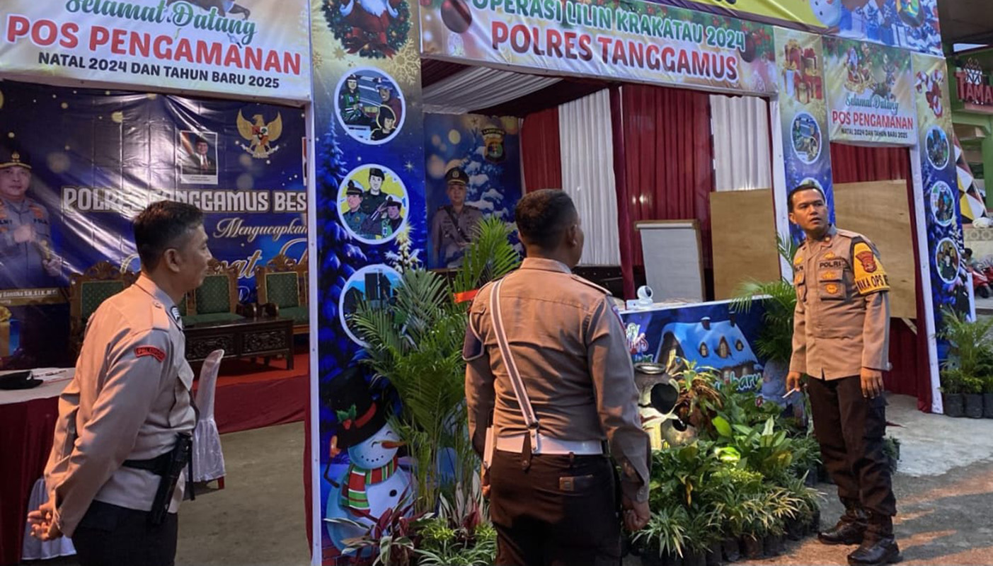 Cek Pospam Nataru di Rest Area Gisting, Wakapolres Tanggamus Beri Arahan Ini