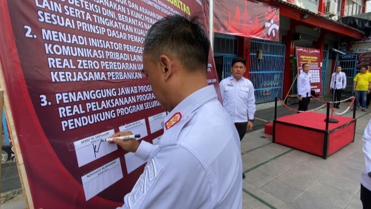 Rutan Kota Agung Peringati Hari Pahlawan Sekaligus Deklarasi Zero Handphone dan Peredaran Uang Tunai