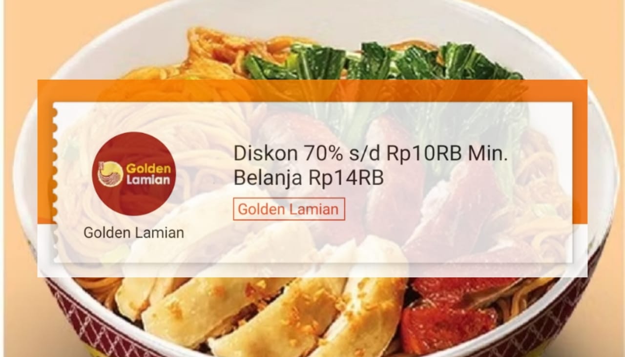 Promo ShopeeFood di Golden Lamian Lampung Untuk Makan Siang Hemat di Akhir Bulan, Klaim Voucher Diskonnya!