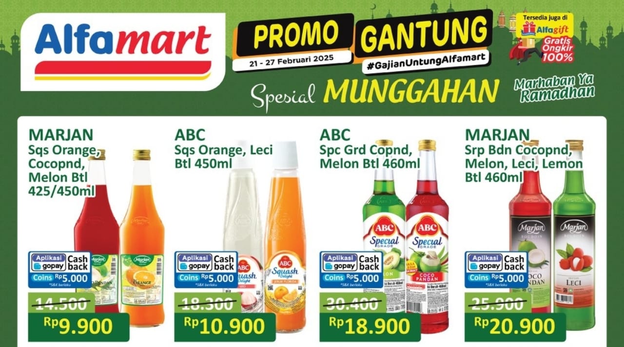 Promo Sirup di Alfamart Hari Ini, Cek Katalog Spesial Munggahan
