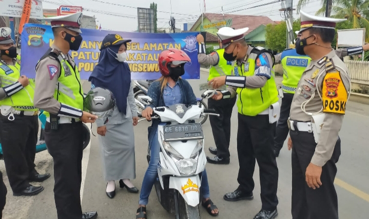Pengendara Kaget, Operasi Patuh Krakatau Polres Pringsewu Sasarannya Bukan Pelanggar, Tapi Ini