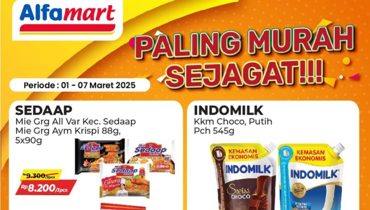 Katalog Promo Alfamart Paling Murah Sejagat, Ada Produk Mie Instant Hingga Susu
