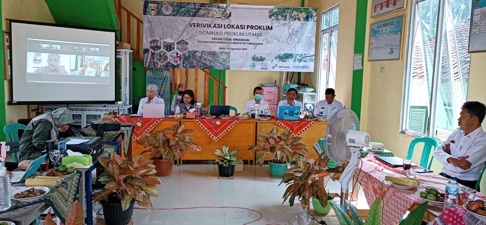 Tim Penilai Proklim Pusat Verifikasi Lapangan di Pekon Tegal Binangun