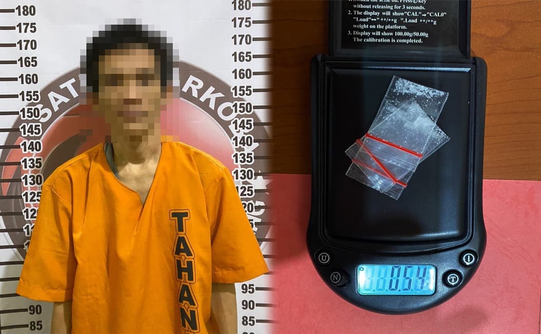 Sempat Lari Panjat Dinding, Pelaku Penyalahguna Narkoba di Tulang Bawang Ditangkap Polisi, Ini BB yang Disita