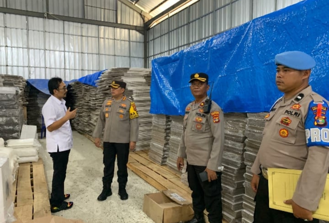 Polresta Bandar Lampung Cek Gudang Logistik KPU Bandar Lampung hingga Pengamanan Belasan Titik Kampanye