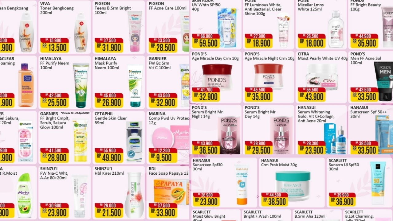 Diskon Belanja Murah Produk Kecantikan Hingga 50 Persen di Alfamart, Cek Katalog Lengkapnya