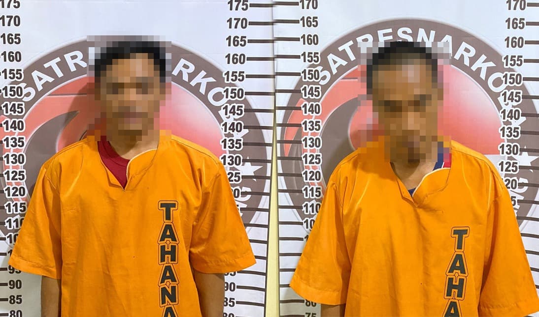 Asik Pesta Sabu, Dua Warga Gedung Meneng Tulang Bawang Gak Sadar Diciduk Polisi