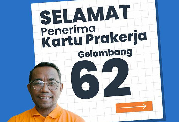 Penerima Kartu Prakerja Gelombang 62 Resmi Diumumkan, Cek Link Saldo Sekarang