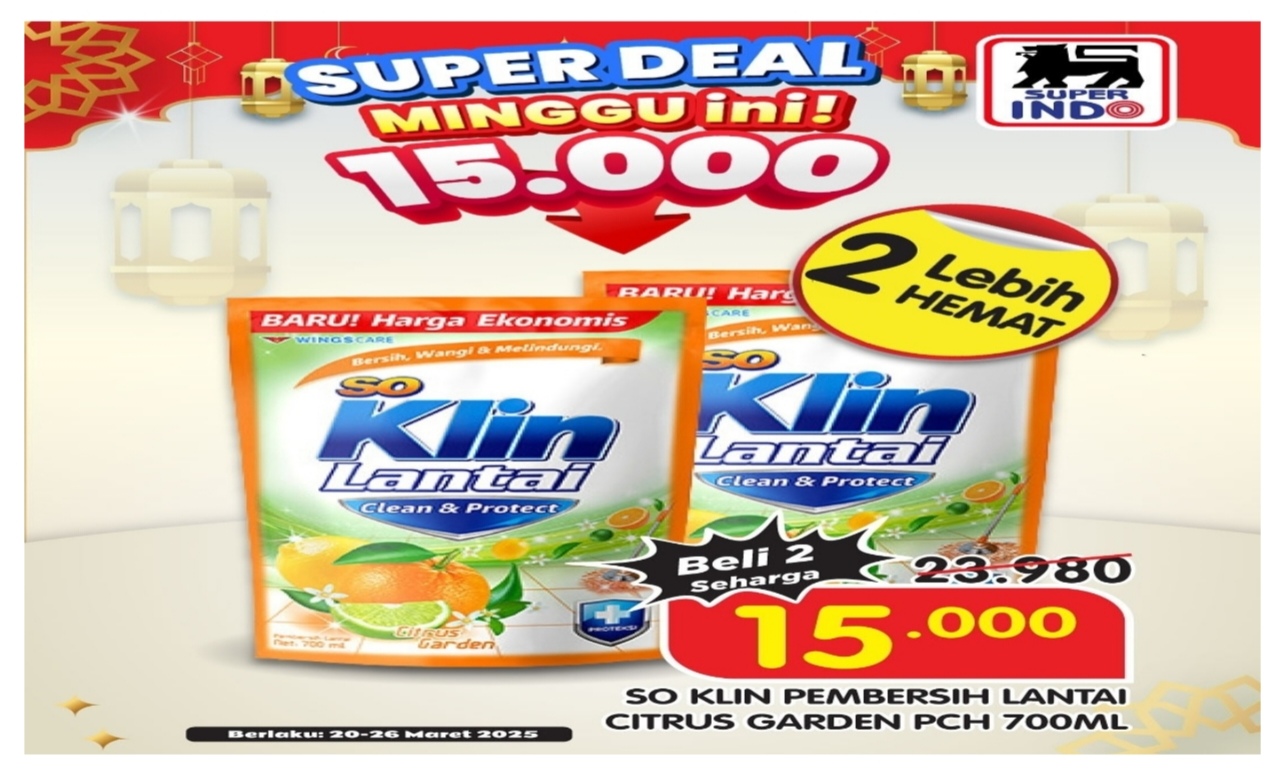 Super Deal Superindo Rp 15 Ribu untuk Produk Kebutuhan Keluarga