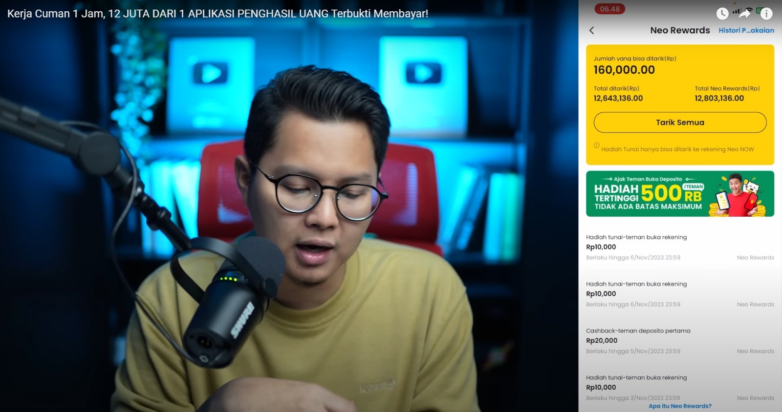 Cuma 1 Jam Kerja Bisa Cuan 12 Juta! Youtuber Ini Beber Cara Cari Uang Online