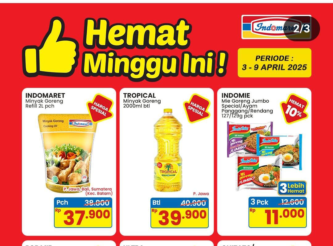 Promo Indomaret Awal Bulan Makin Hemat, Ambil Diskon Minyak Goreng Sampai Mie Rp 11 Ribu
