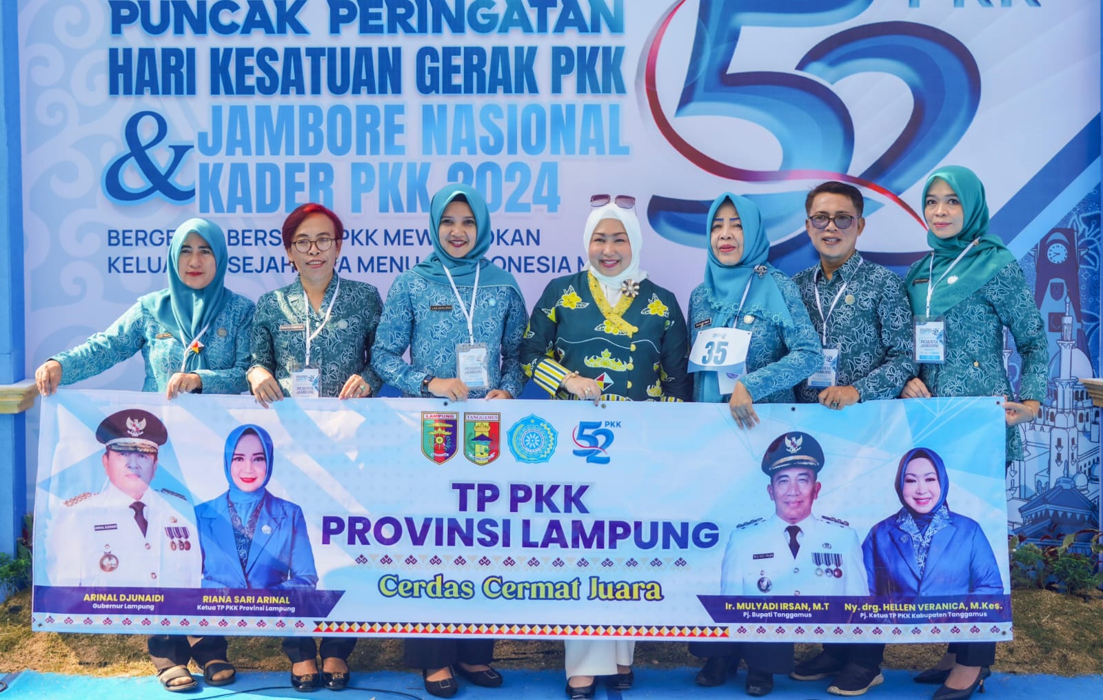 Pj Ketua TP PKK Beserta Pengurus Kabupaten Tanggamus Hadiri Acara Puncak HKG PKK ke-52 dan Jambore Nasional