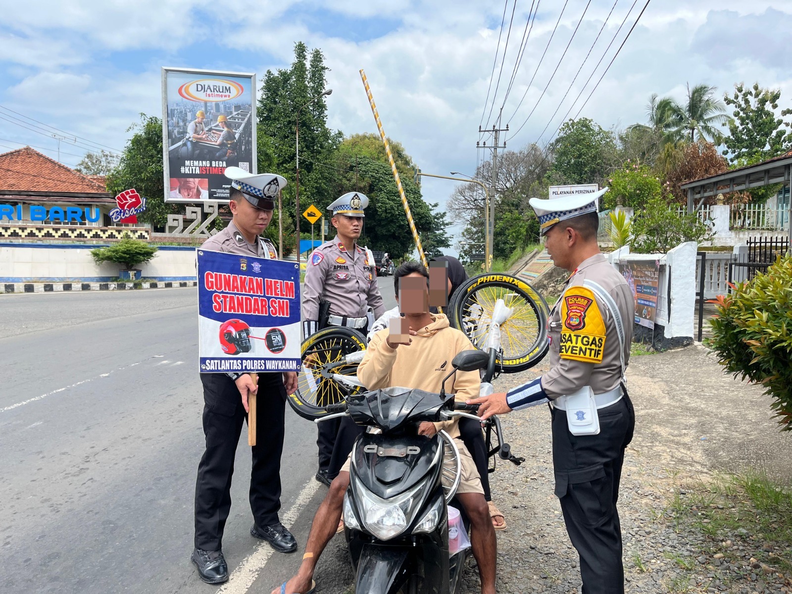 Polres Way Kanan Kampanye Keselamatan Berlalu Lintas, Berikut Ini Bocoran Pelanggaran yang Bakal Ditindak