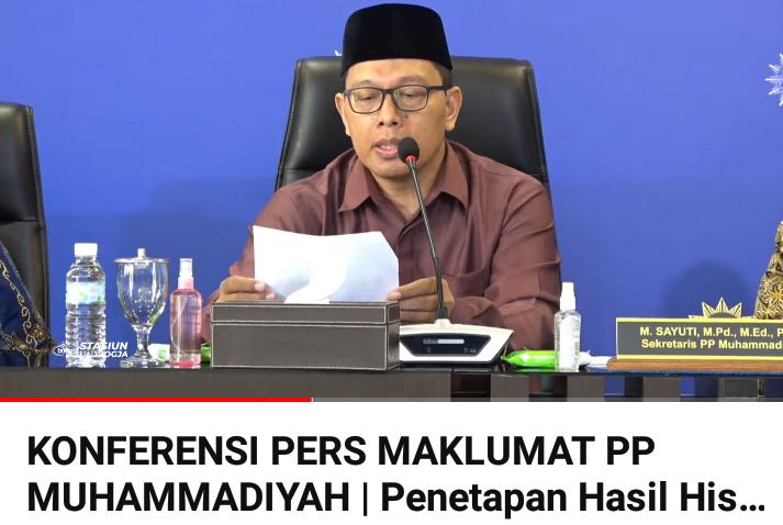 Maklumat Muhammadiyah, 1 Ramadhan 1444 Hijriah Pada 23 Maret 2023