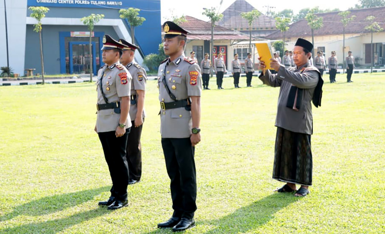 Sertijab Kasatreskrim dan Kasatresnarkoba Hasil Mutasi Polri, Kapolres Tulang Bawang Sampaikan Pesan Ini