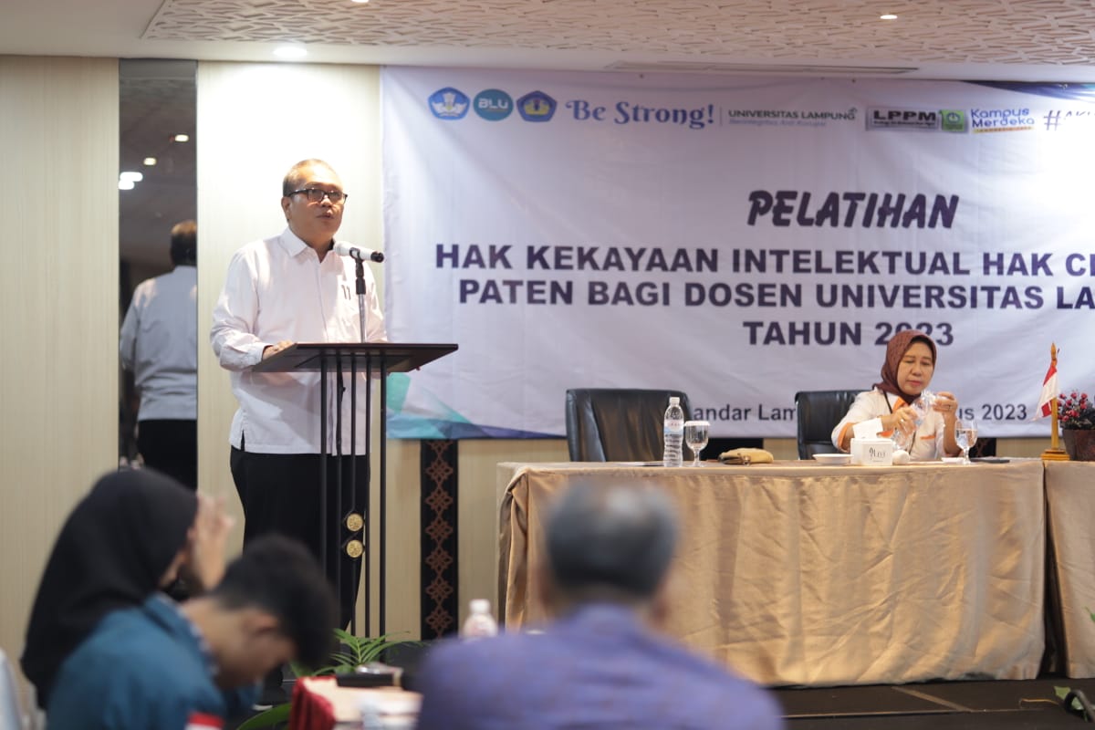 Sentra Kekayaan Intelektual LPPM Selenggarakan Pelatihan HaKI bagi Dosen Unila