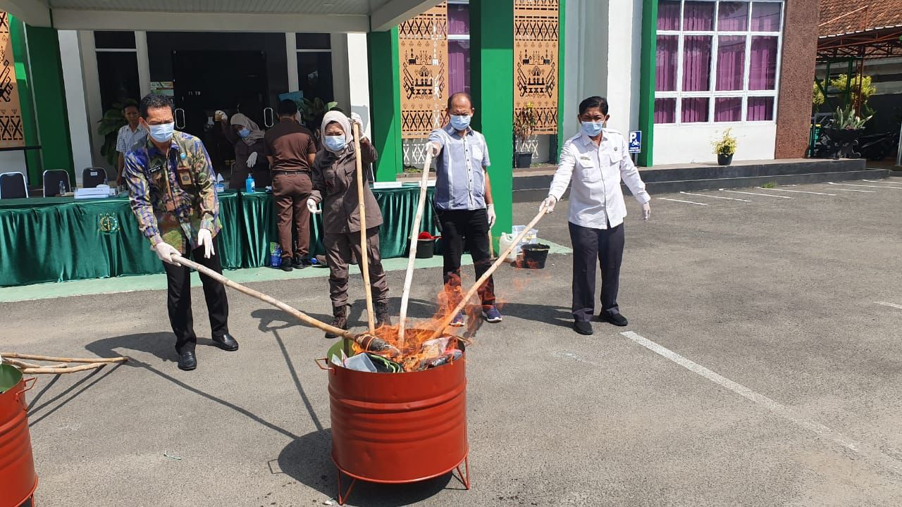 Pemusnahan Barang Bukti di Kejari Metro Didominasi Kasus Narkotika