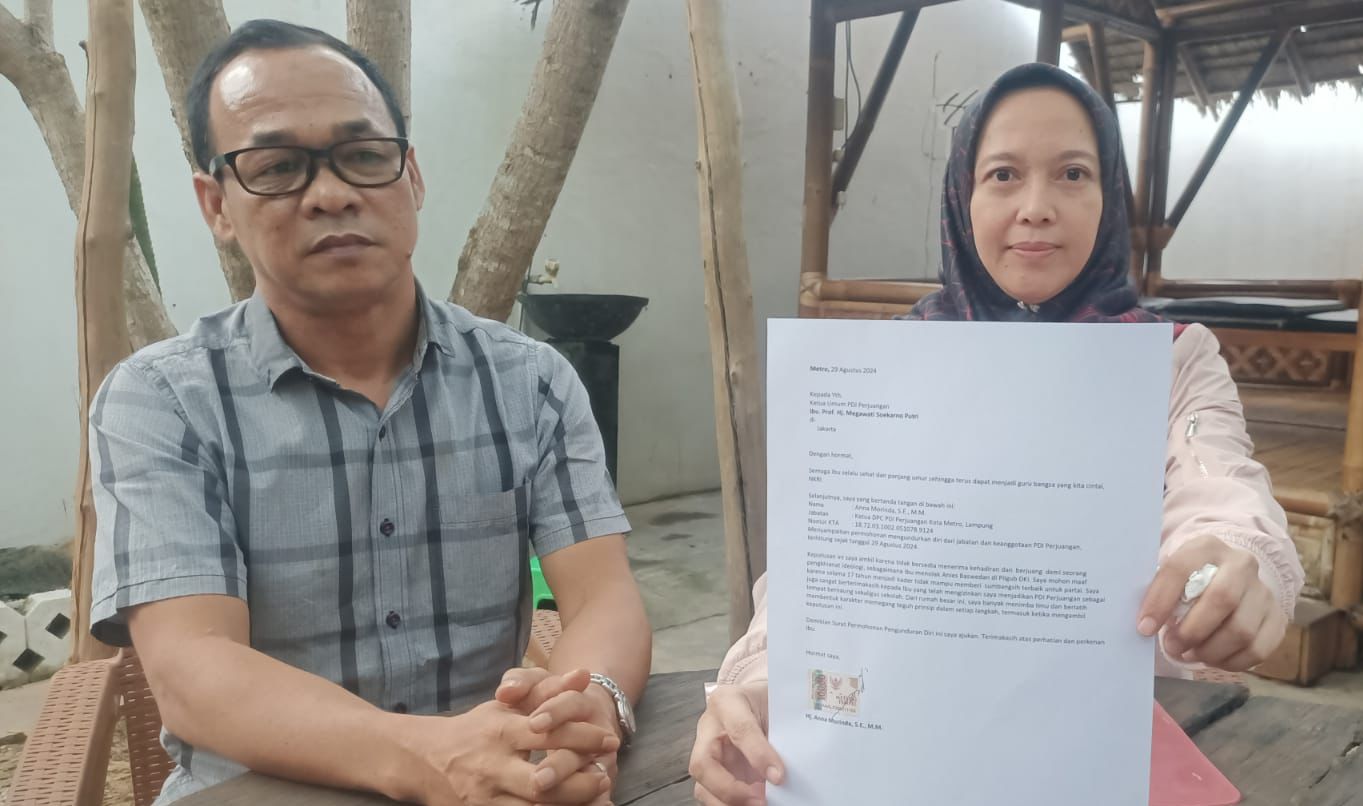 Rekomendasi Calon Bupati Metro ke Wahdi, Ana Morinda Mengundurkan Diri dari Pengurus dan Anggota PDI P