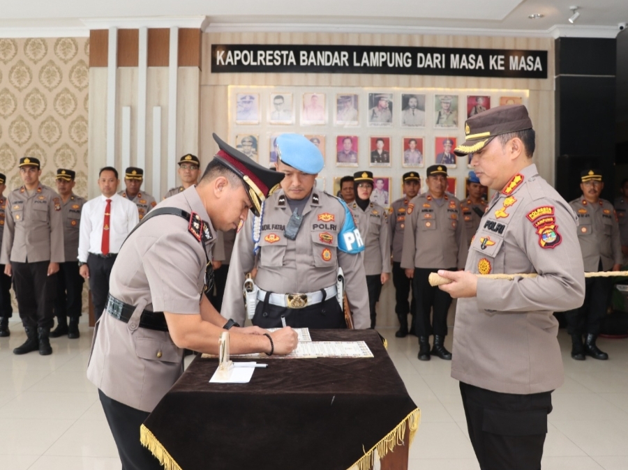 Selamat, Kompol Try Maradona Resmi Jabat Kapolsek Kedaton, Ini Harapan Kapolresta Bandar Lampung