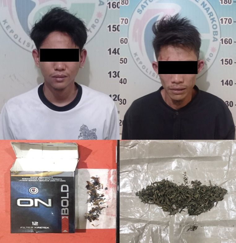 Diduga Penyalahguna Narkotika, Dua Pria Diamankan Polres Metro Lampung