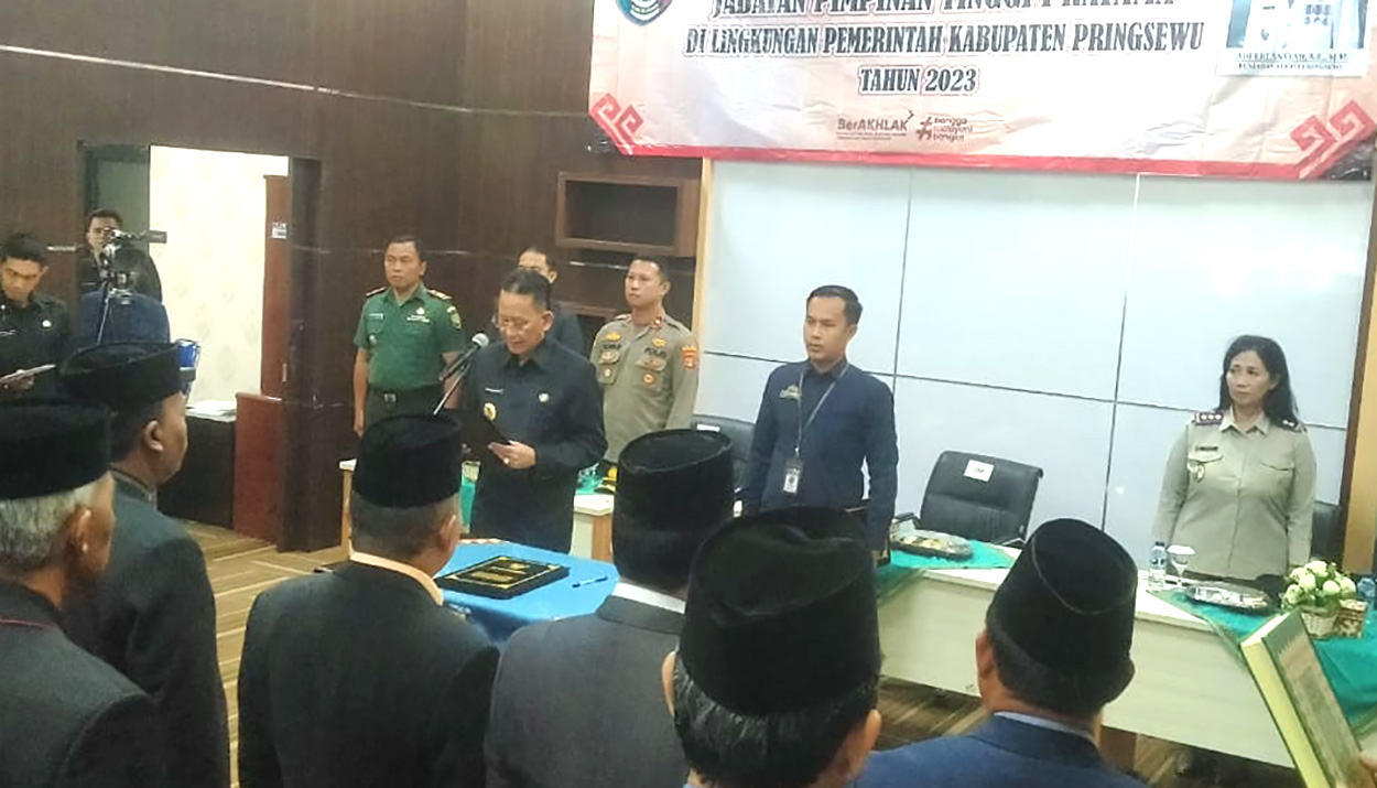 Resmi Dilantik, Ini Daftar Pejabat Pemkab Pringsewu Lampung yang Tempati Posisi Kepala Dinas  