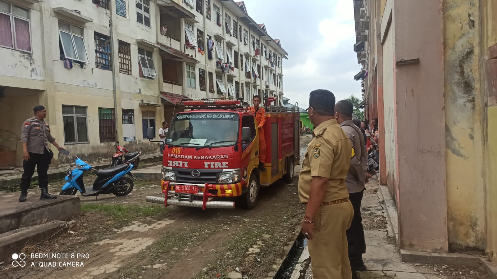 Arus Pendek Listrik, Satu Kamar Rusunawa di Teluk Betung Timur Terbakar
