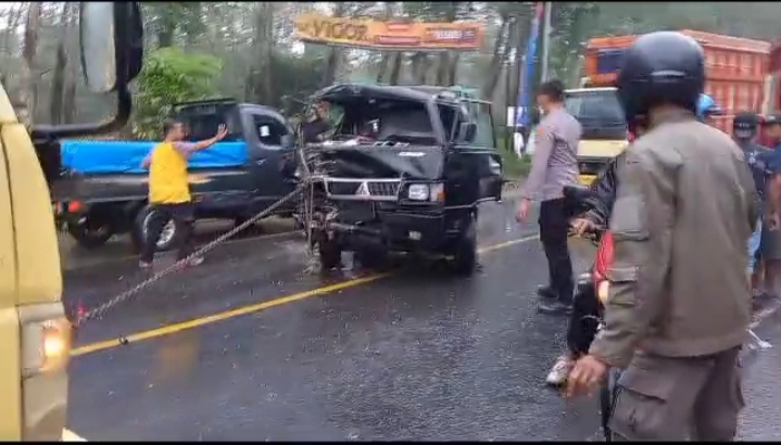 Kecelakaan Beruntun di Gedong Tataan, Beruntung Tak Ada Korban Jiwa