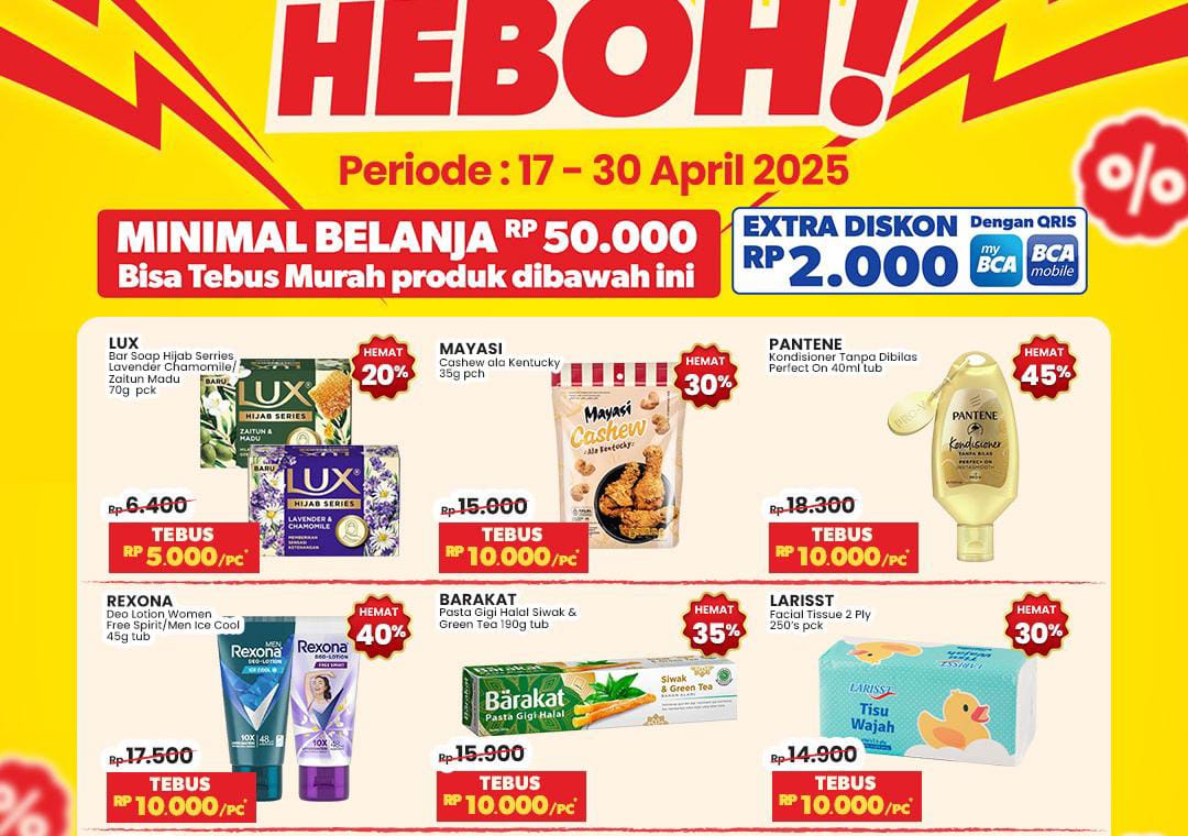 Promo Indomaret Spesial Belanja Jumat Makin Hemat, Ada Diskon Tebus Heboh Mulai Rp 10 Ribu