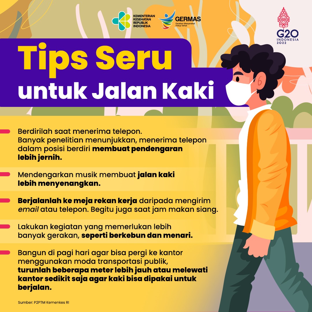 Tips Seru Jalan Kaki Ala Kemenkes RI