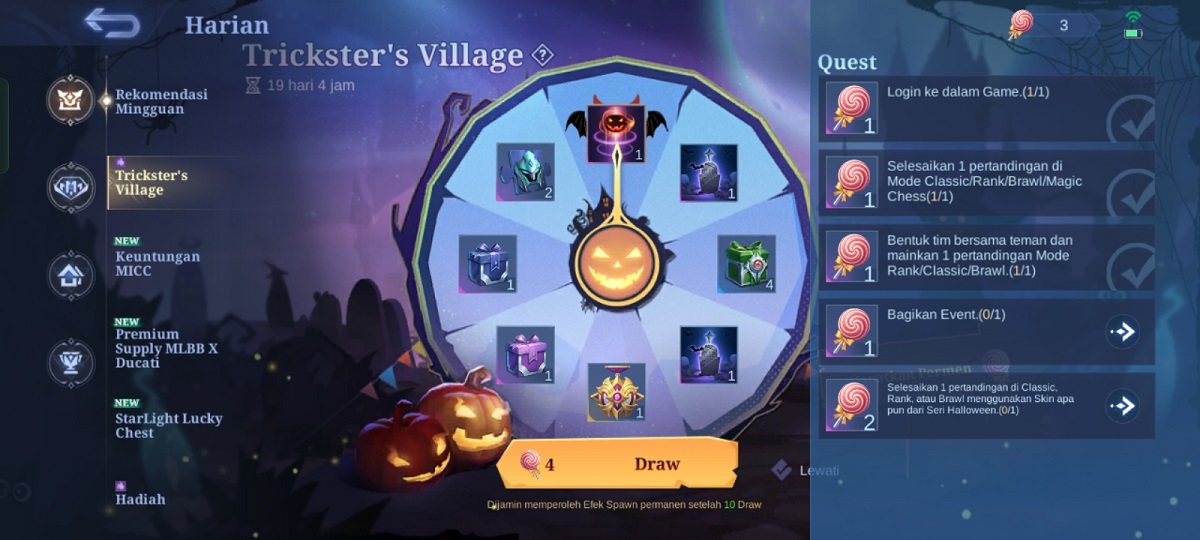 Dijamin Dapat Skin Gratis Halloween Mobile Legend, Begini Cara Cepat Selesaikan Quest-nya