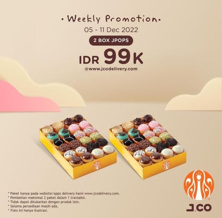 Promo JCO Indonesia Kembali Hadir Hari Ini Hingga 11 Desember 2022, 2 Box Jpops Hanya Rp 99 Ribu