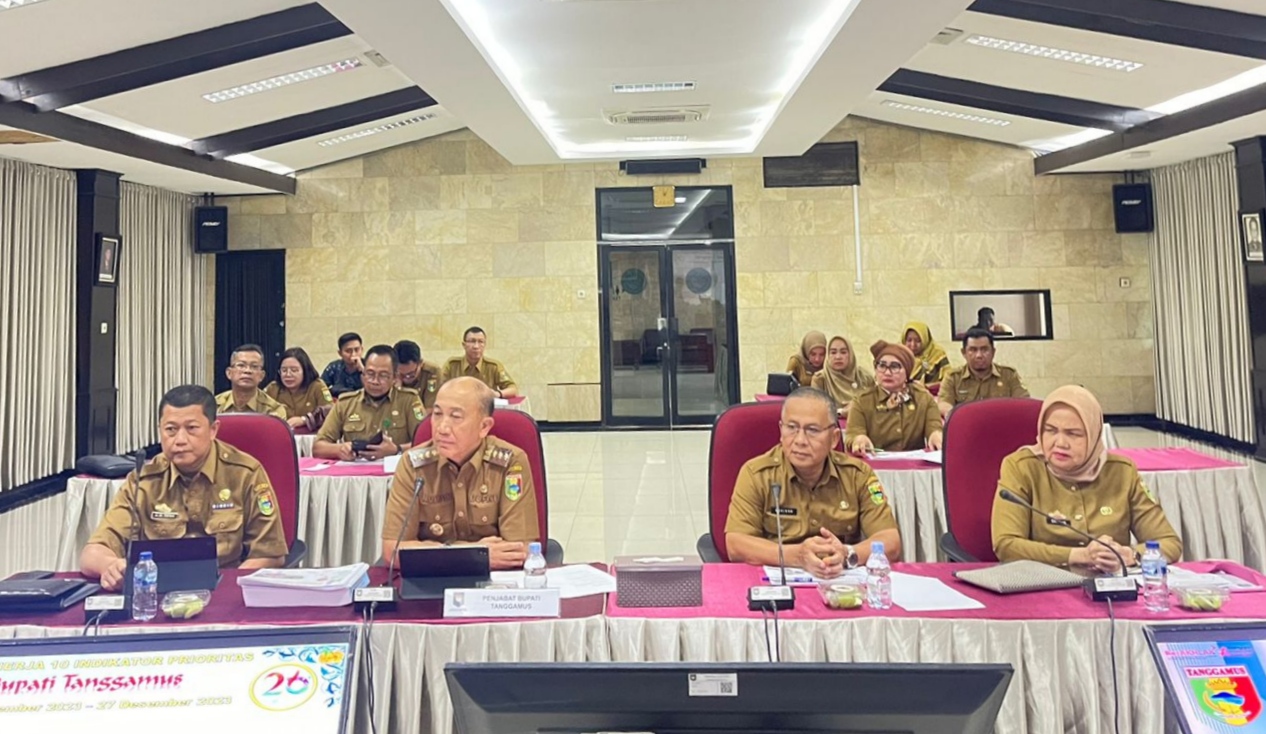 Pj. Bupati Tanggamus Ikuti Evaluasi Kinerja Penjabat Kepala Daerah, Program Gertak Mata Babe Dapat Apresiasi