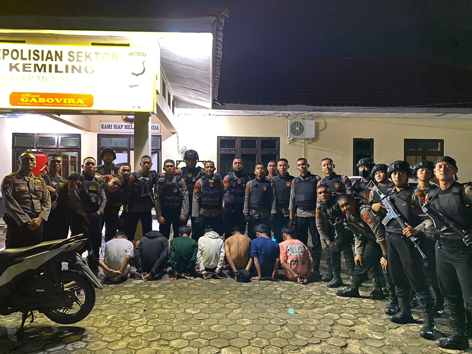 Lagi, Polda Lampung Kembali Amankan Belasan Anggota Geng Motor