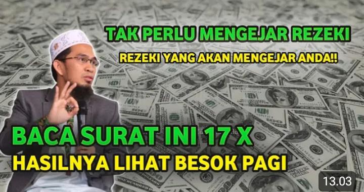 Rahasia Rezeki Mengalir Deras, Cukup Amalkan Zikir Ini Agar Seluruh Hutang Lunas