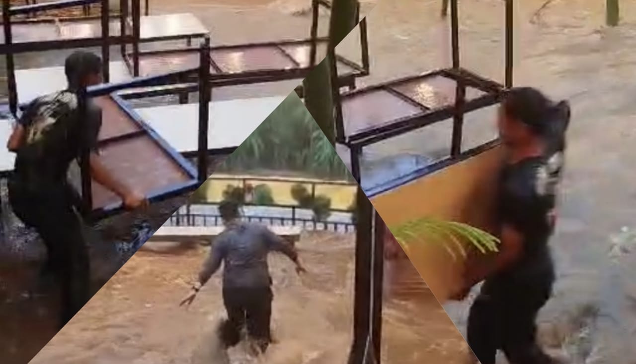 Banjir di Bandar Lampung Bikin Pengusaha Ini Tutup Warung