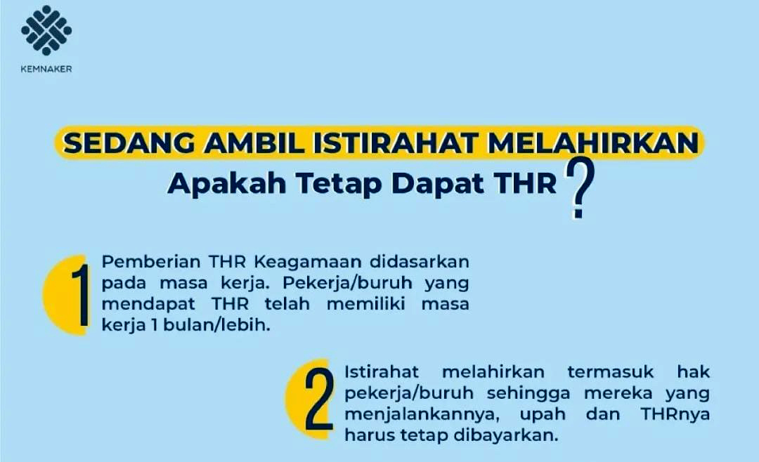 Jangan Khawatir, Pekerja yang Cuti Melahirkan Tetap Dapat THR 2023