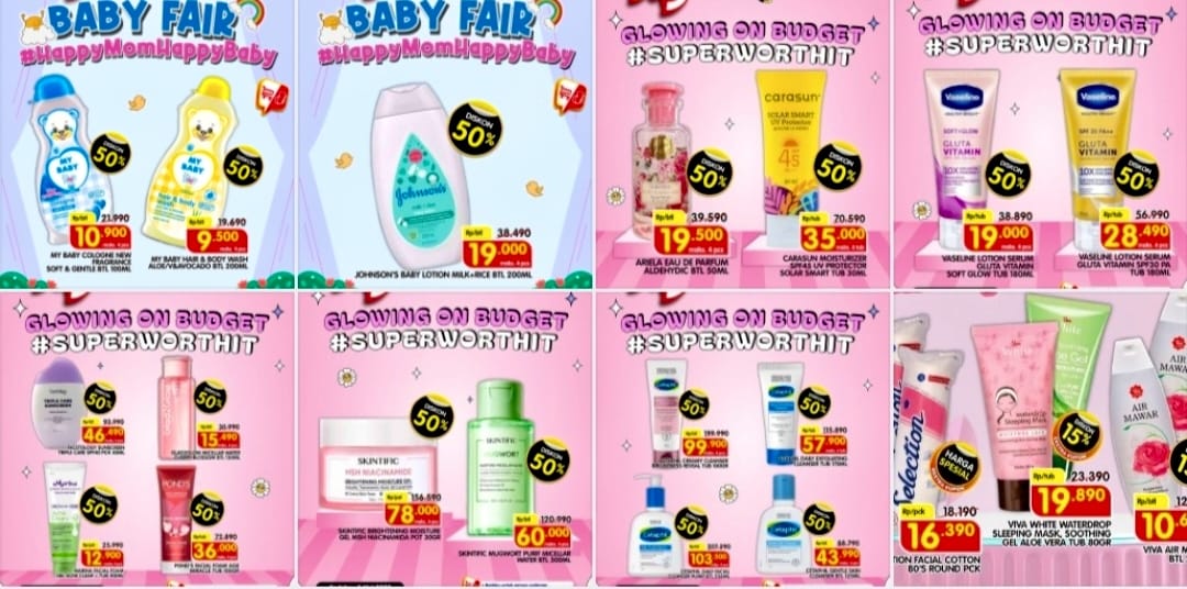 Promo 5uper.5sale Superindo 5 Mei 2025, Ada Diskon Skincare Mommy Dan Baby 50 Persen