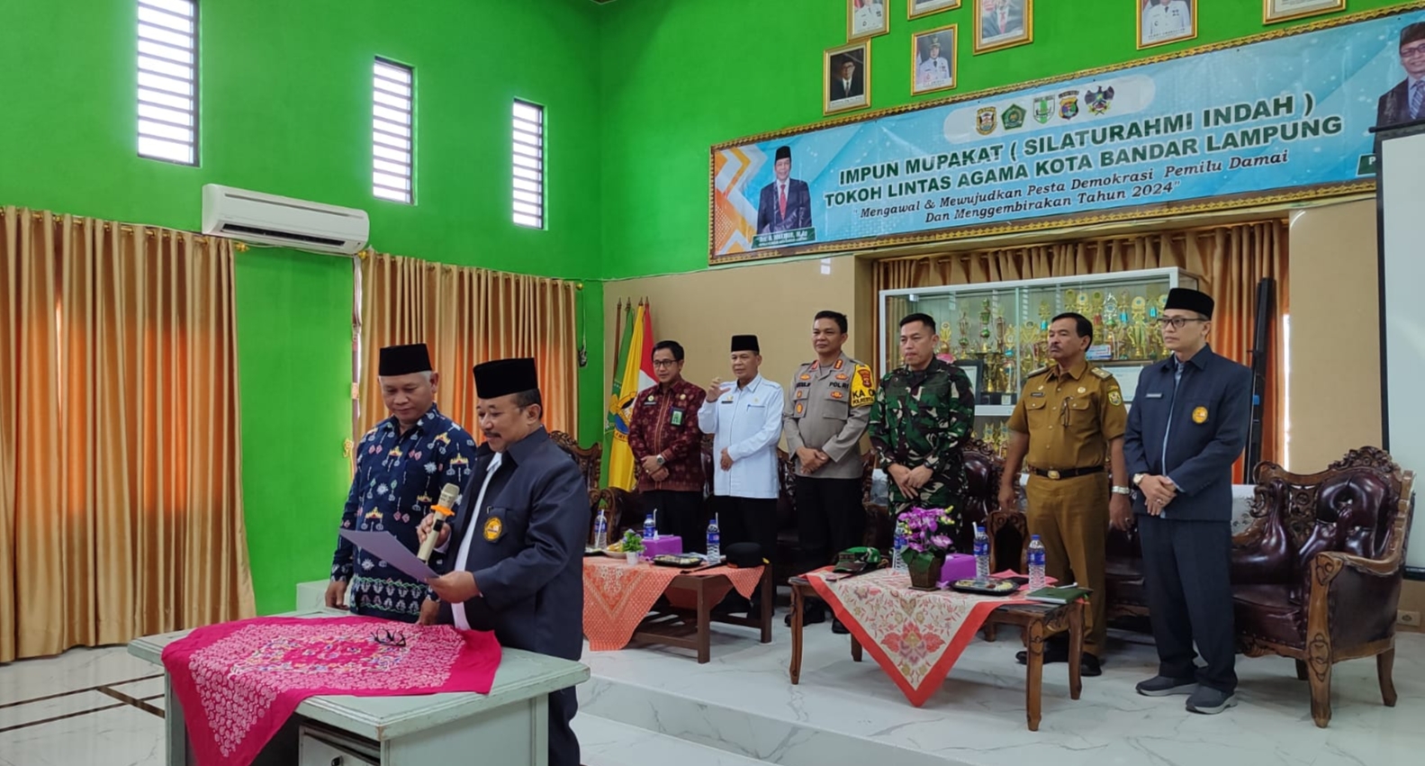 Tokoh Lintas Agama Bandar Lampung Pernyataan Sikap Tentang Pemilu Damai tahun 2024
