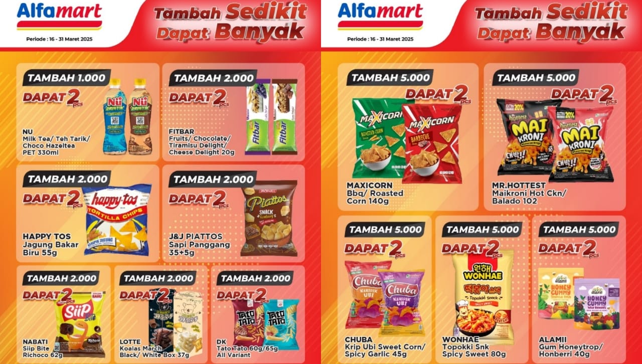 Promo Belanja Murah di Alfamart Sampai Akhir Bulan, Tambah Sedikit Dapat Banyak!