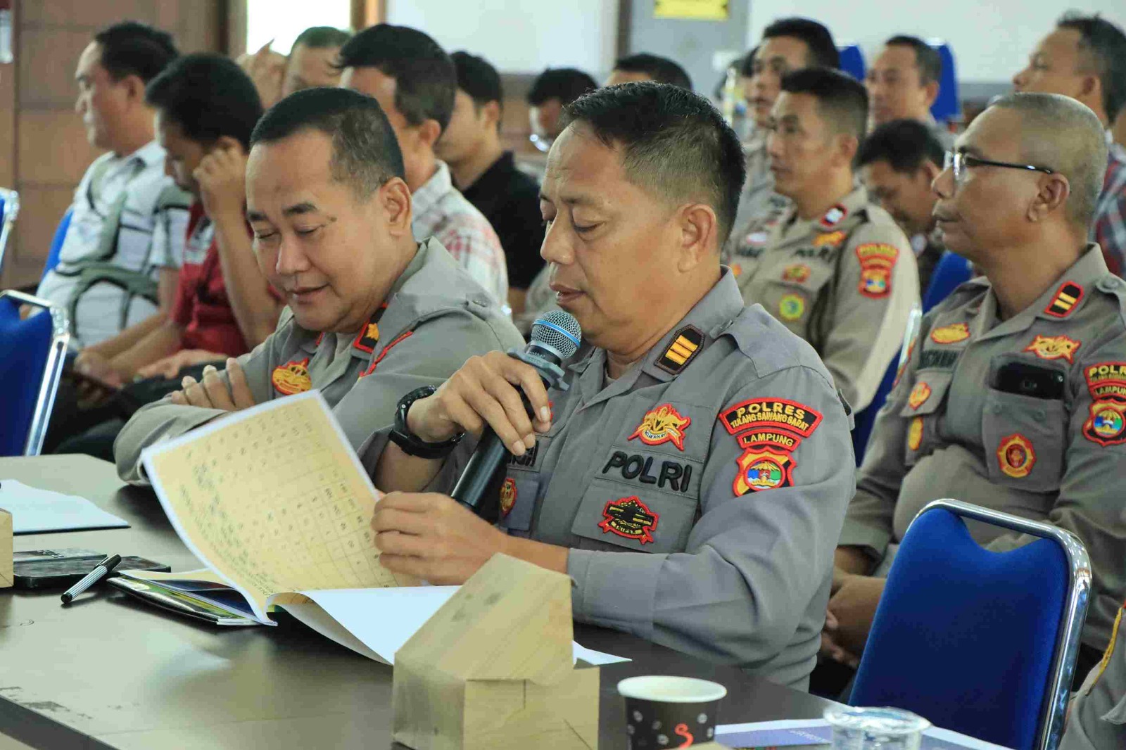 Wakapolres Tubaba Pimpin Pelaksanaan Gelar Operasional Bulanan dan Anev Situasi Kamtibmas
