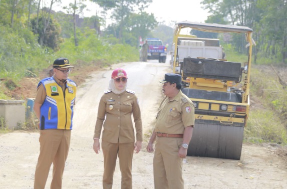 Winarti Perbaiki Jalan Penghubung Dua Kabupaten