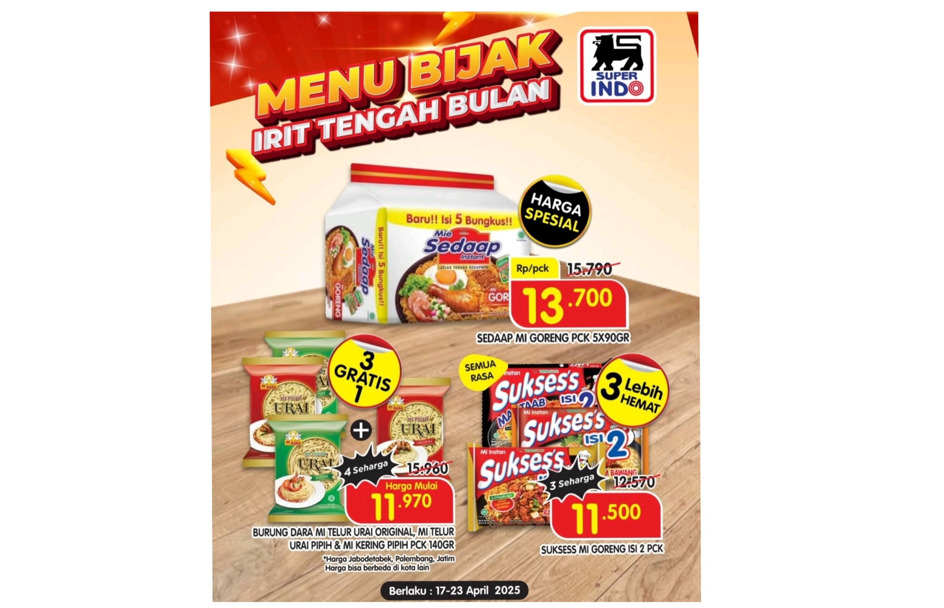 Menu Bijak Irit Tengah Bulan Bersama Superindo, Beli 3 Lebih Hemat Mie Goreng Sampai Diskon 30 Persen Nugget