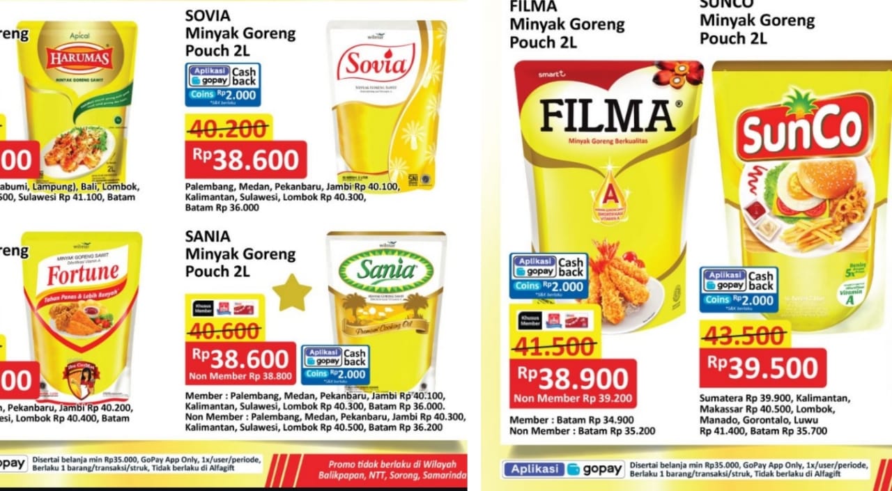 Segera Berakhir! Borong Promo Minyak Goreng Murah dari Alfamart Untuk Stok Kebutuhan di Rumah, Harga Dijamin H